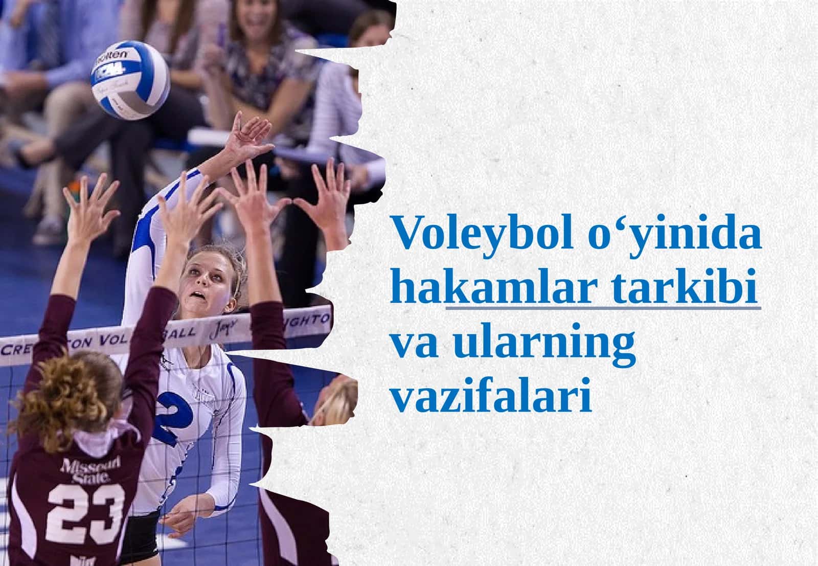 Voleybol o‘yinida hakamlar tarkibi va ularning vazifalari 1