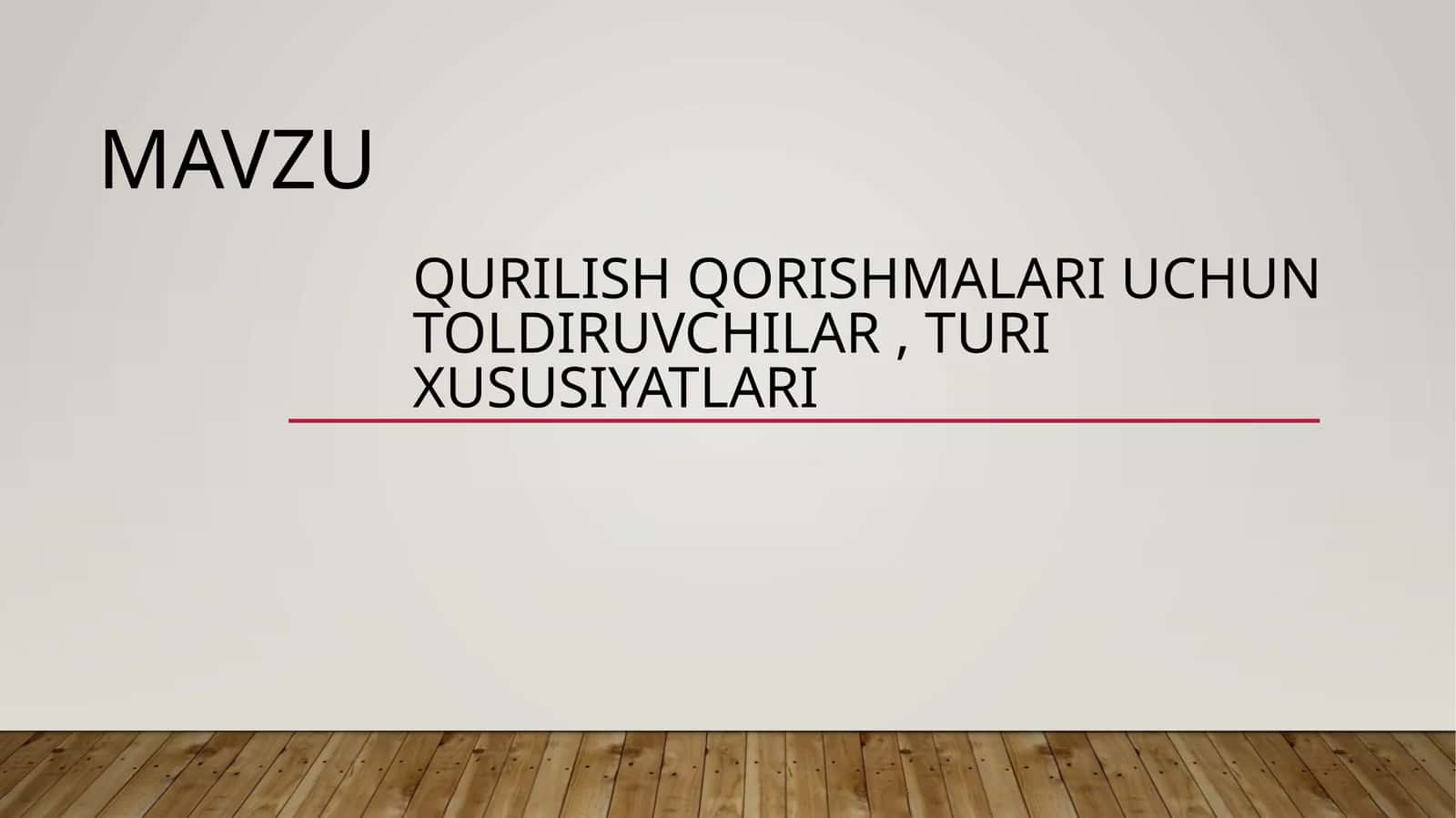 Qurilish qorishmalari uchun toldiruvchilar , turi xususiyatlari 1