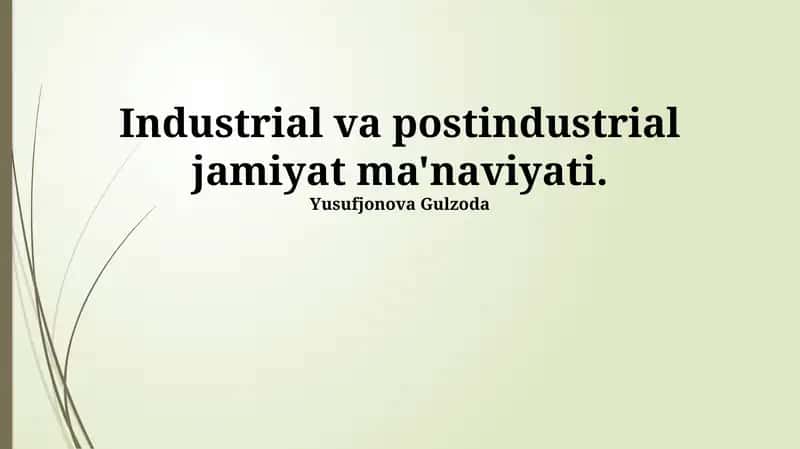 Ma'naviy qadriyatlarning o'zgarishi 1