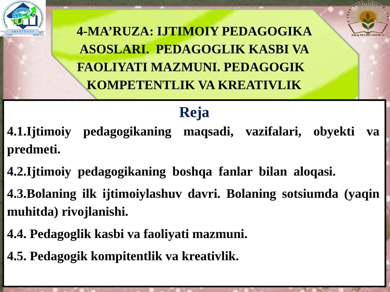 Ijtimoiy pedagogika asoslari 1
