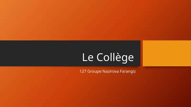 Le Collège 1