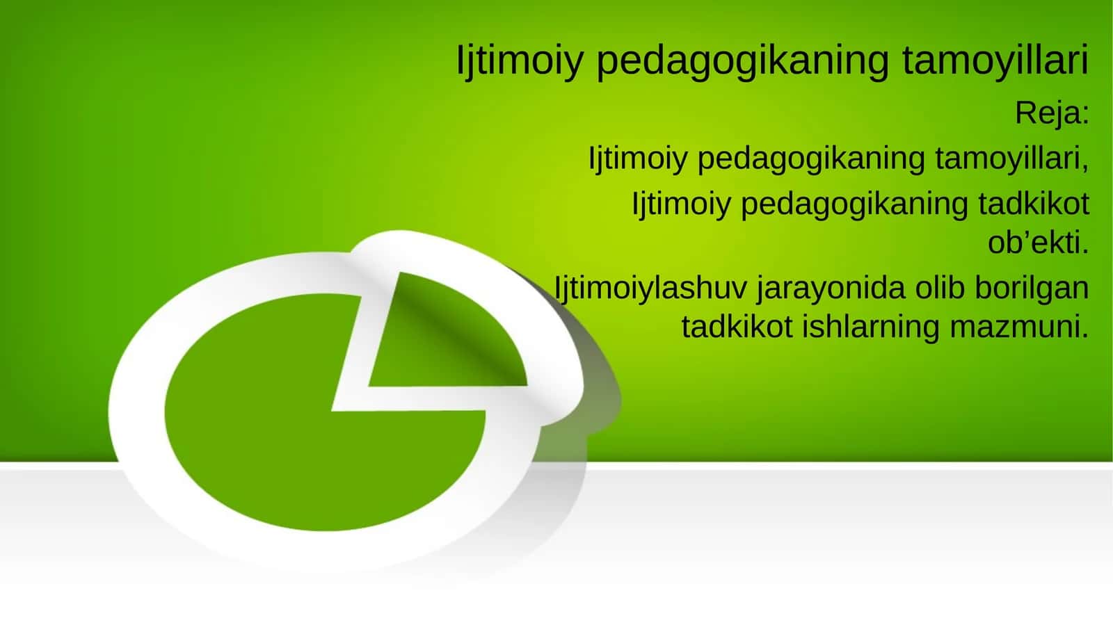 Ijtimoiy pedagogikaning tamoyillari 1