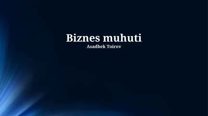 Biznes muhuti 1