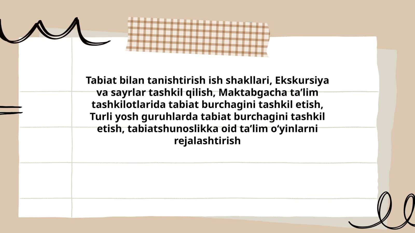 Tabiat bilan tanishtirish ish shakllari 1