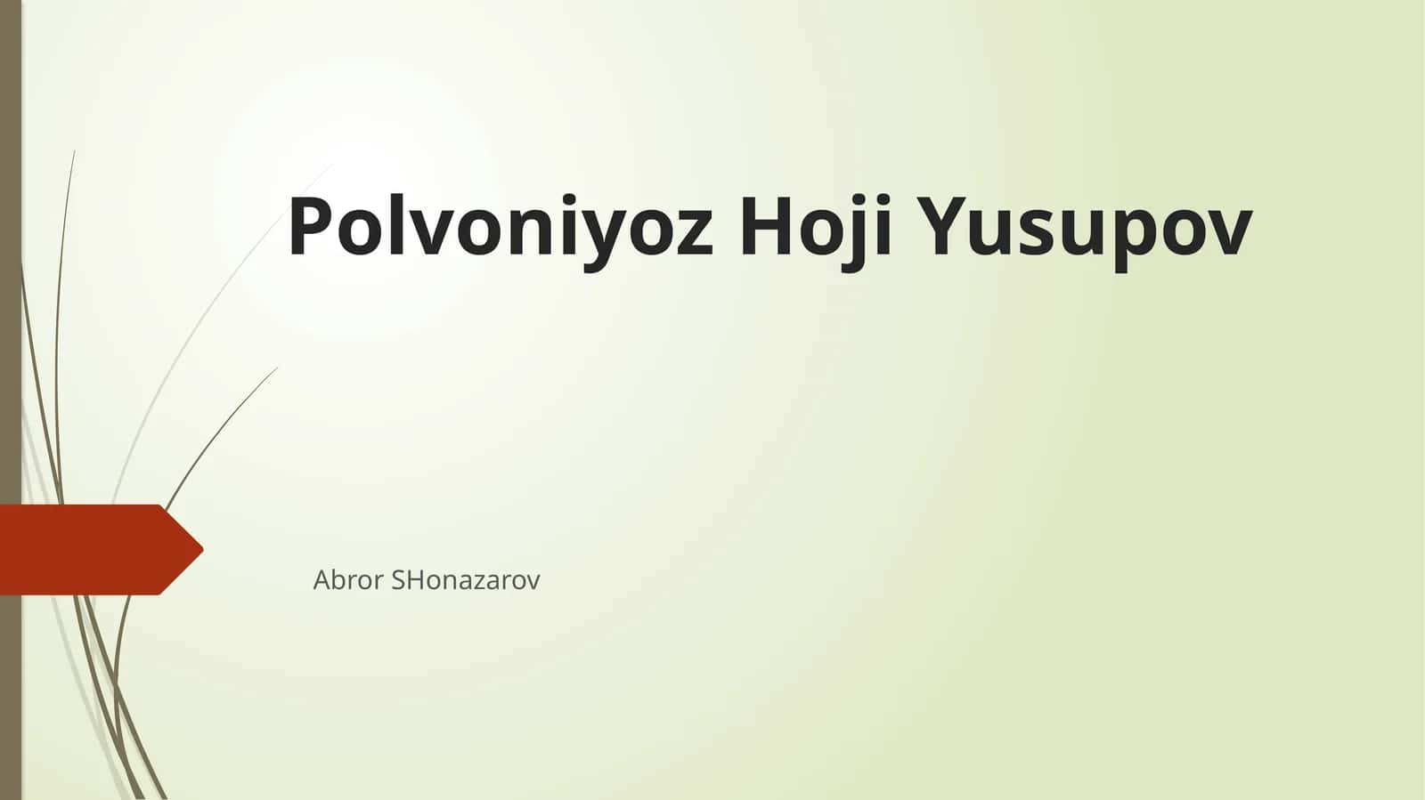 Polvonniyoz Hoji Yusupov 1