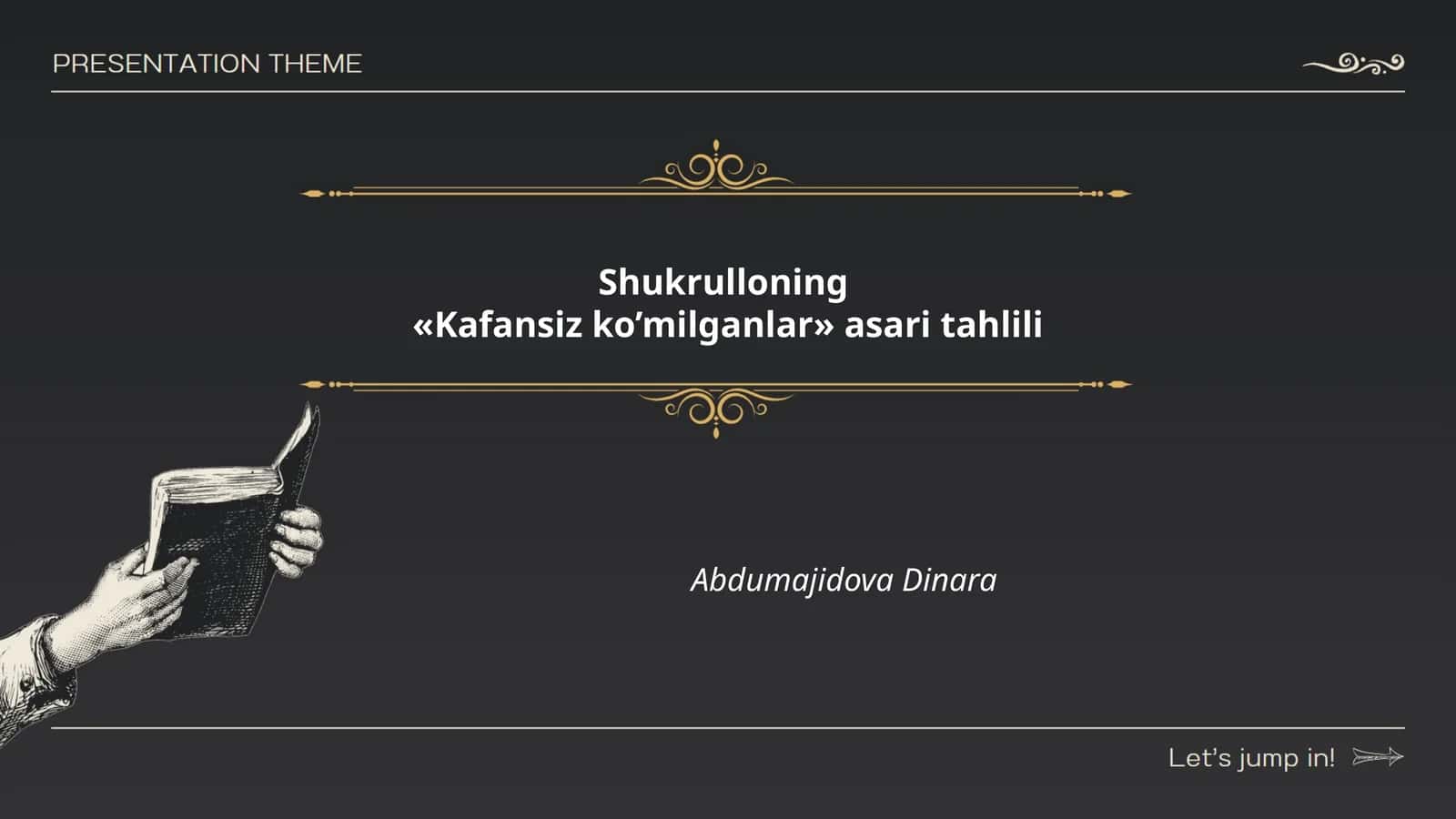 Kafansiz ko’milganlar asari tahlili 1