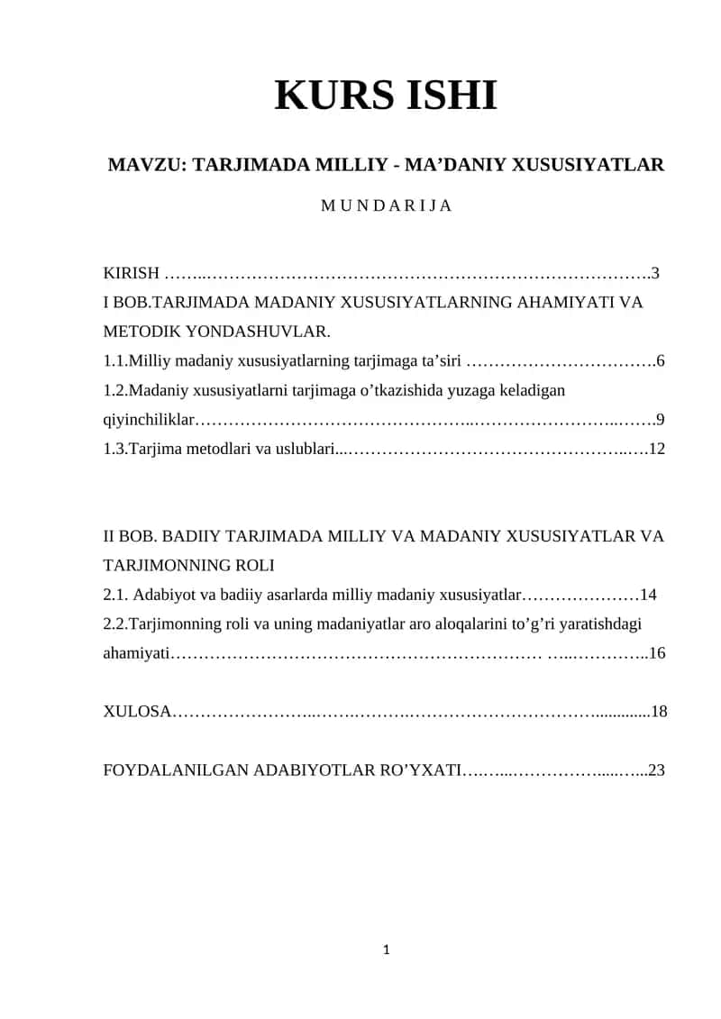 TARJIMADA MILLIY - MAʼDANIY XUSUSIYATLAR 1