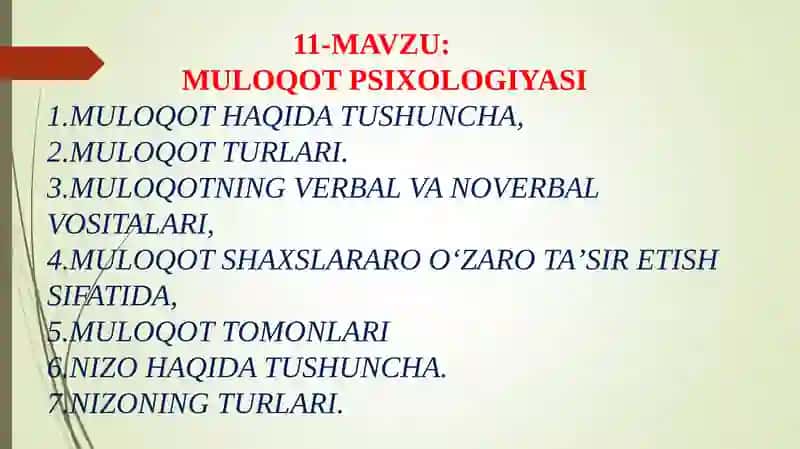 Muloqot haqida tushuncha dsrslik