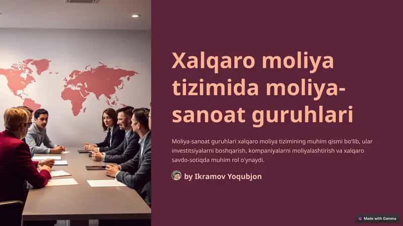 Moliya-sanoat guruhlari 1