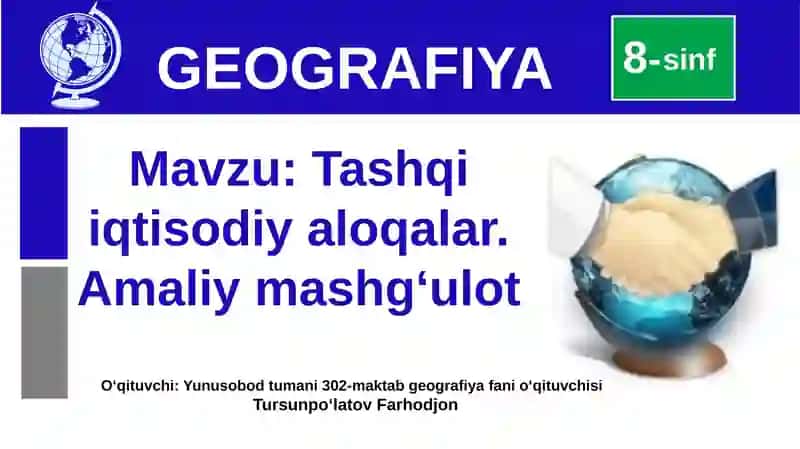 Tashqi iqtisodiy aloqalar