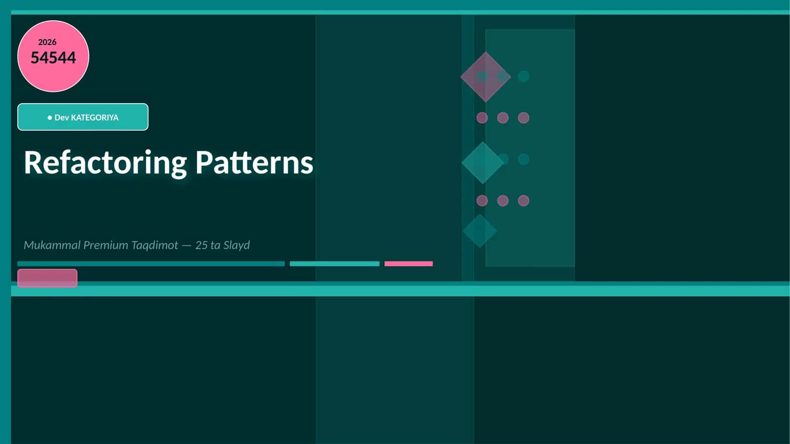 Refactoring Patterns 1