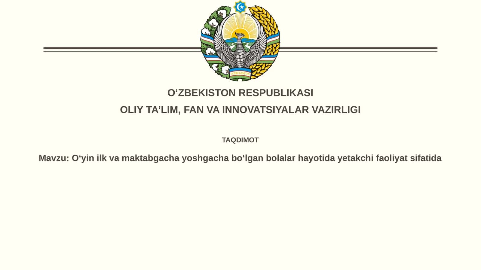 O'yin: Ta'rif, ahamiyat va turlari 1
