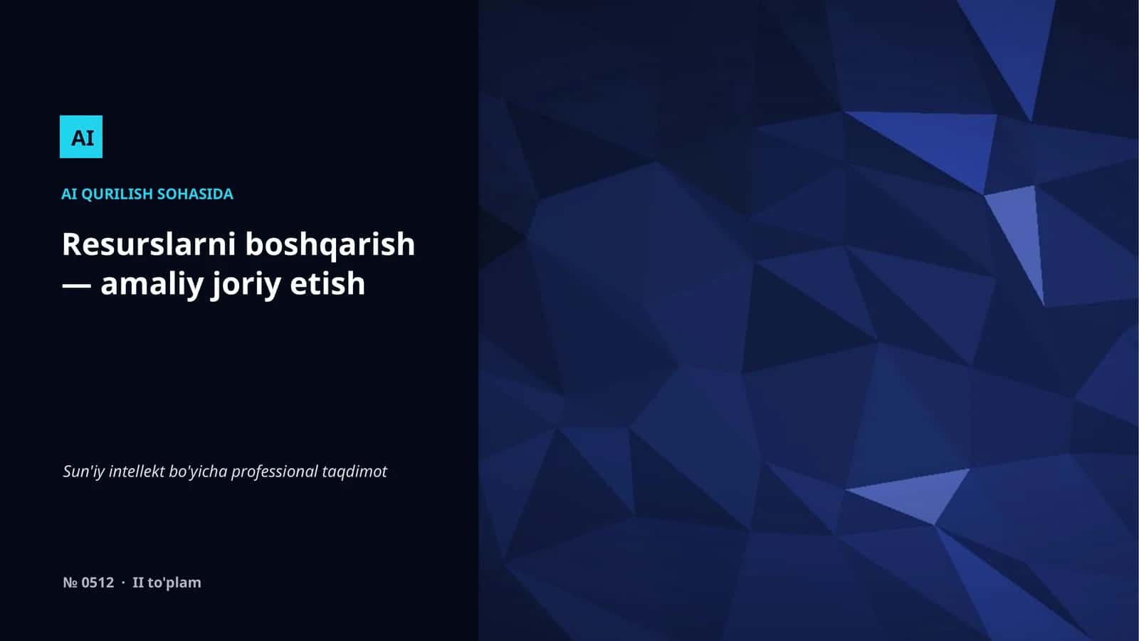 AI QURILISH SOHASIDA 1