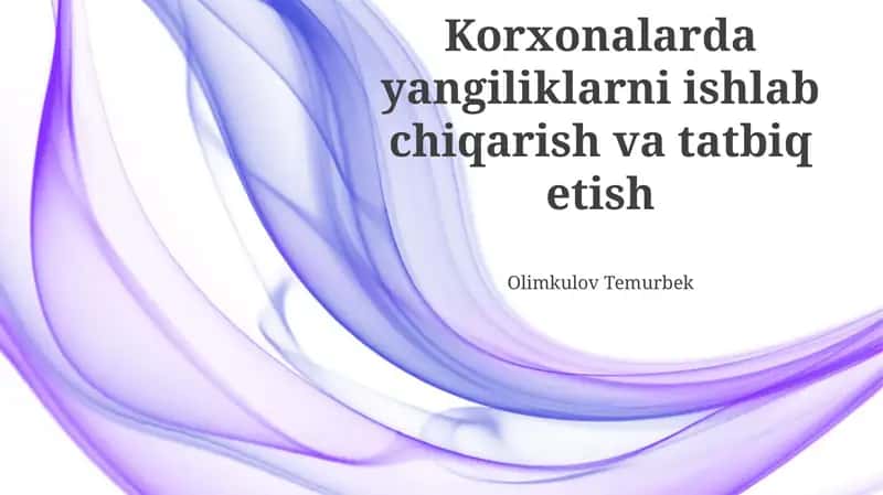 Innovatsiyalarni tahlil qilish 1