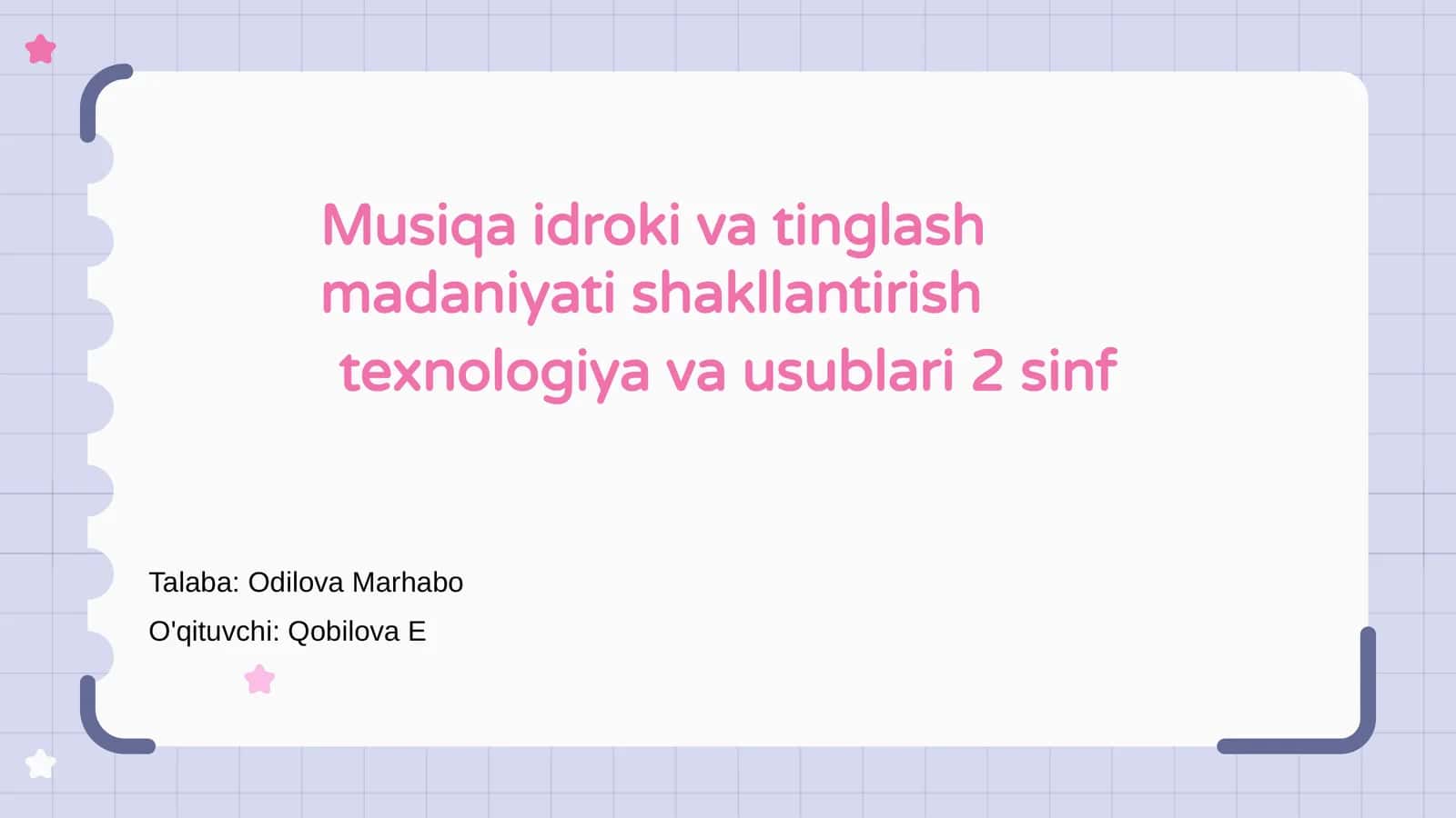 Musiqa idroki va tinglash madaniyati shakllantirish 1