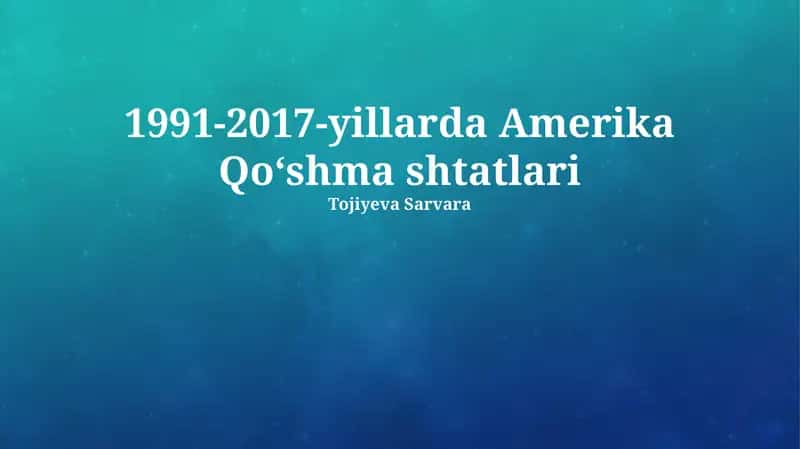 1991-2017-yillarda Amerika Qoʻshma shtatlari 1