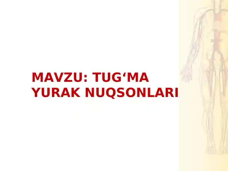 Tug‘mayurak nuqsonlari