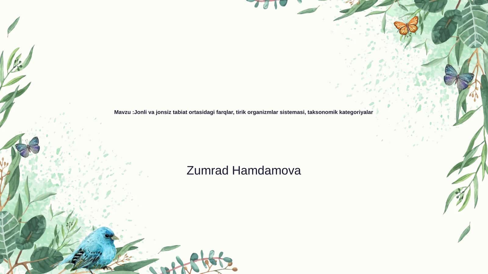 Jonli va jonsiz tabiat tushunchasi 1