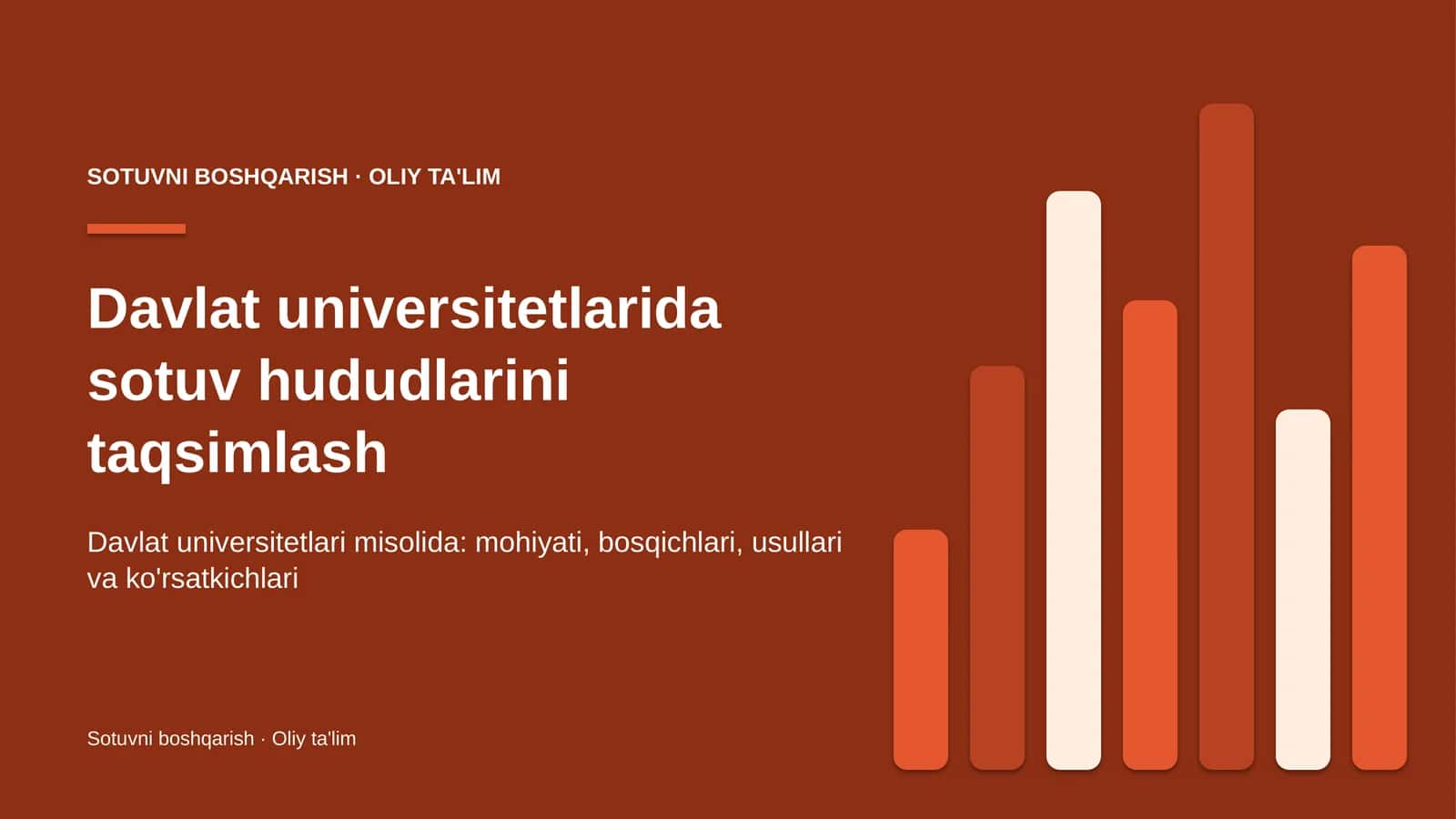 Davlat universitetlarida sotuv hududlarini taqsimlash 1