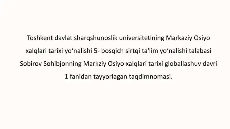 Markaziy Osiyoxalqlar itarixi 1