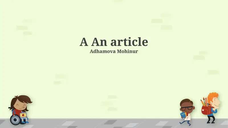A An article 1