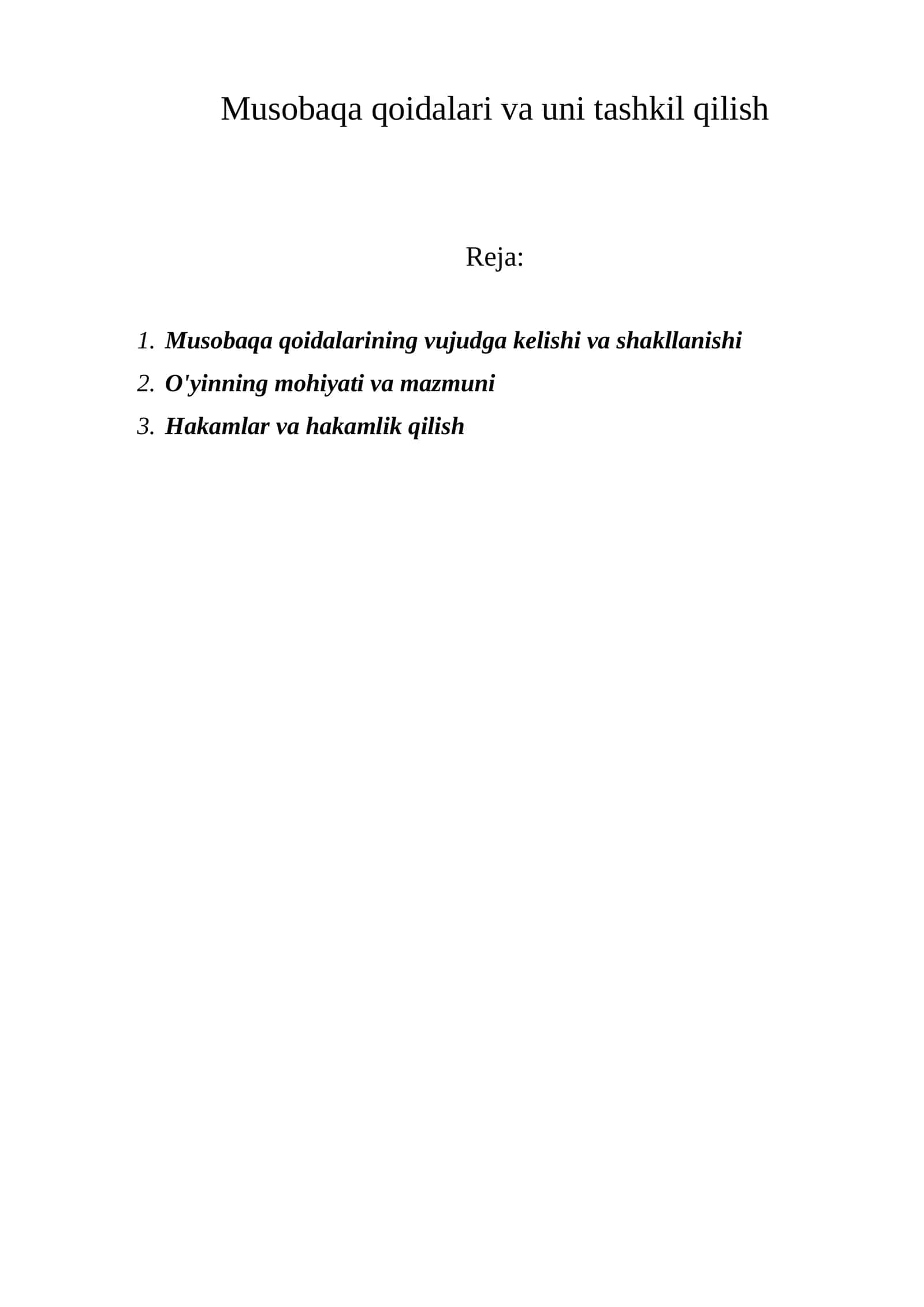 Voleybol o'yinining dastlabki rasmiy o'yin qoidalari 1