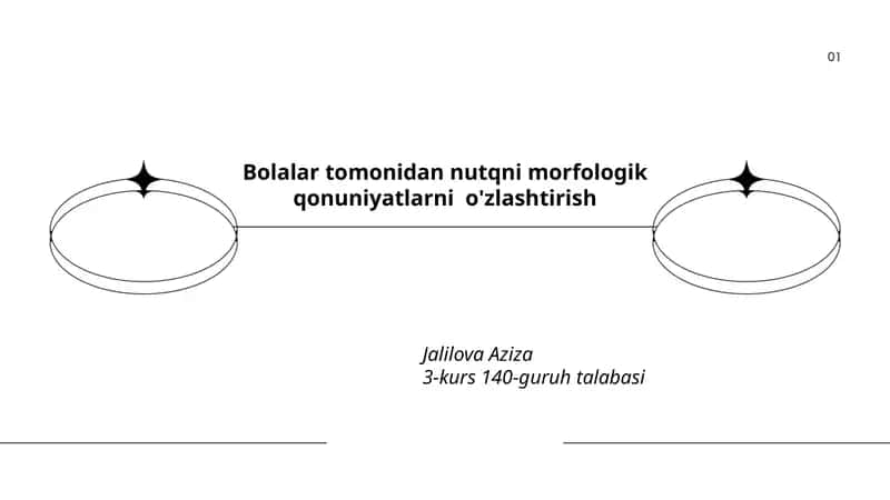 Nutqni morfologik qonuniyatlarni o'zlashtirish 1