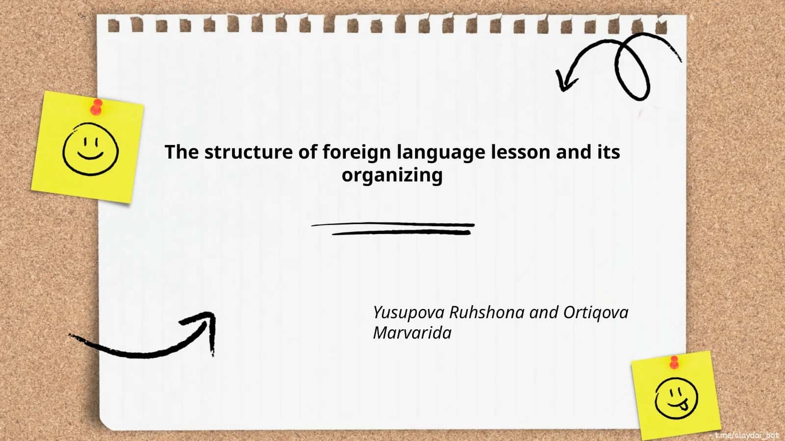 The structure of foreign language lesson and its organizing 1