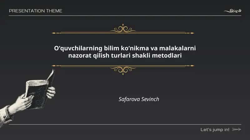 Diagnostik nazorat turlari va metodlari 1