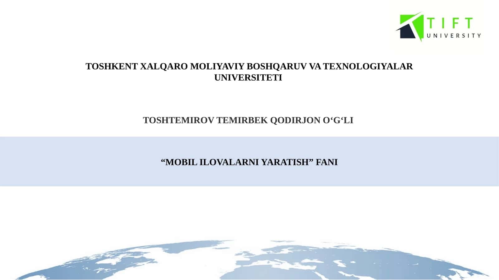 Android operatsion tizimining arxitekturasi va asosiy tushunchalari 1