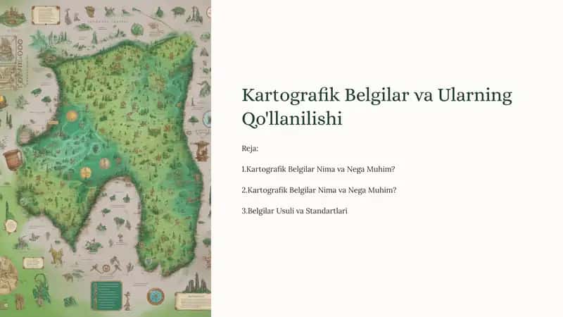 Kartografik Belgilar va Ularning Qo'llanilishi 1