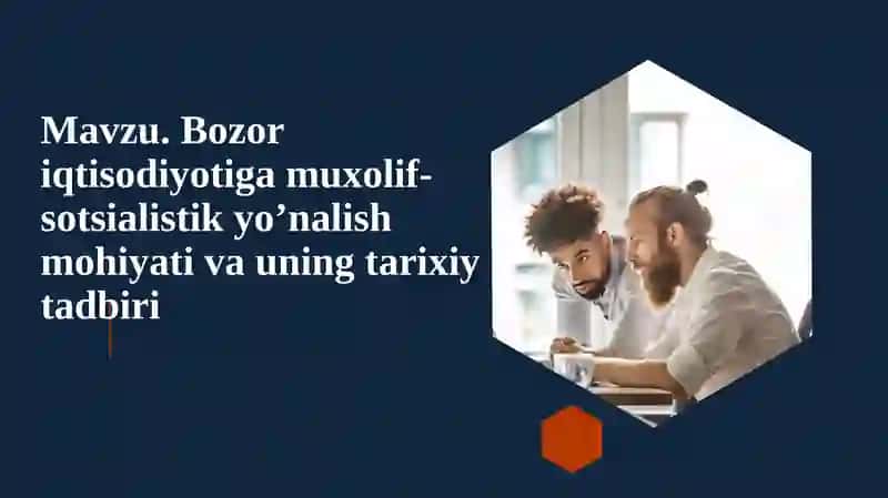 Bozor iqtisodiyotiga muxolif-sotsialistik yo’nalish