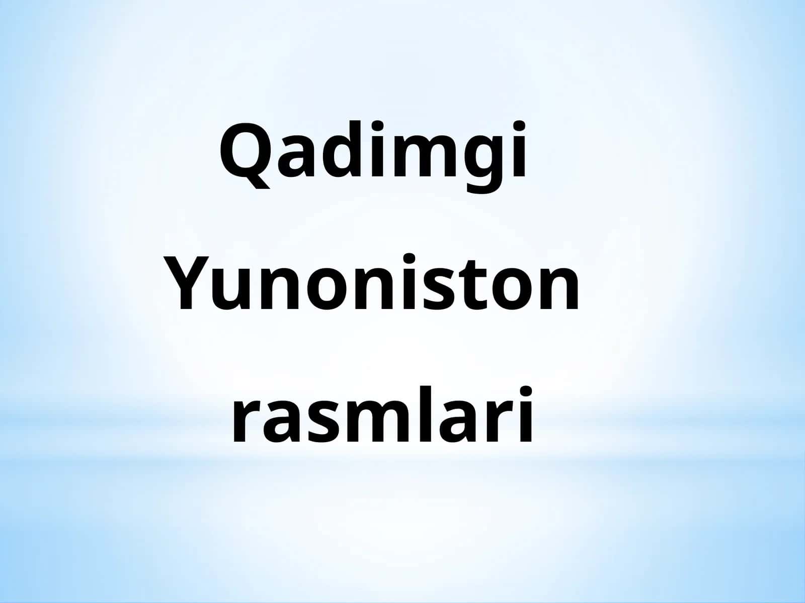 Qadimgi Yunoniston rasmlari 1