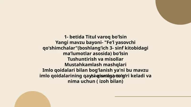 Feʼl yasovchi qoʻshimchalar 1
