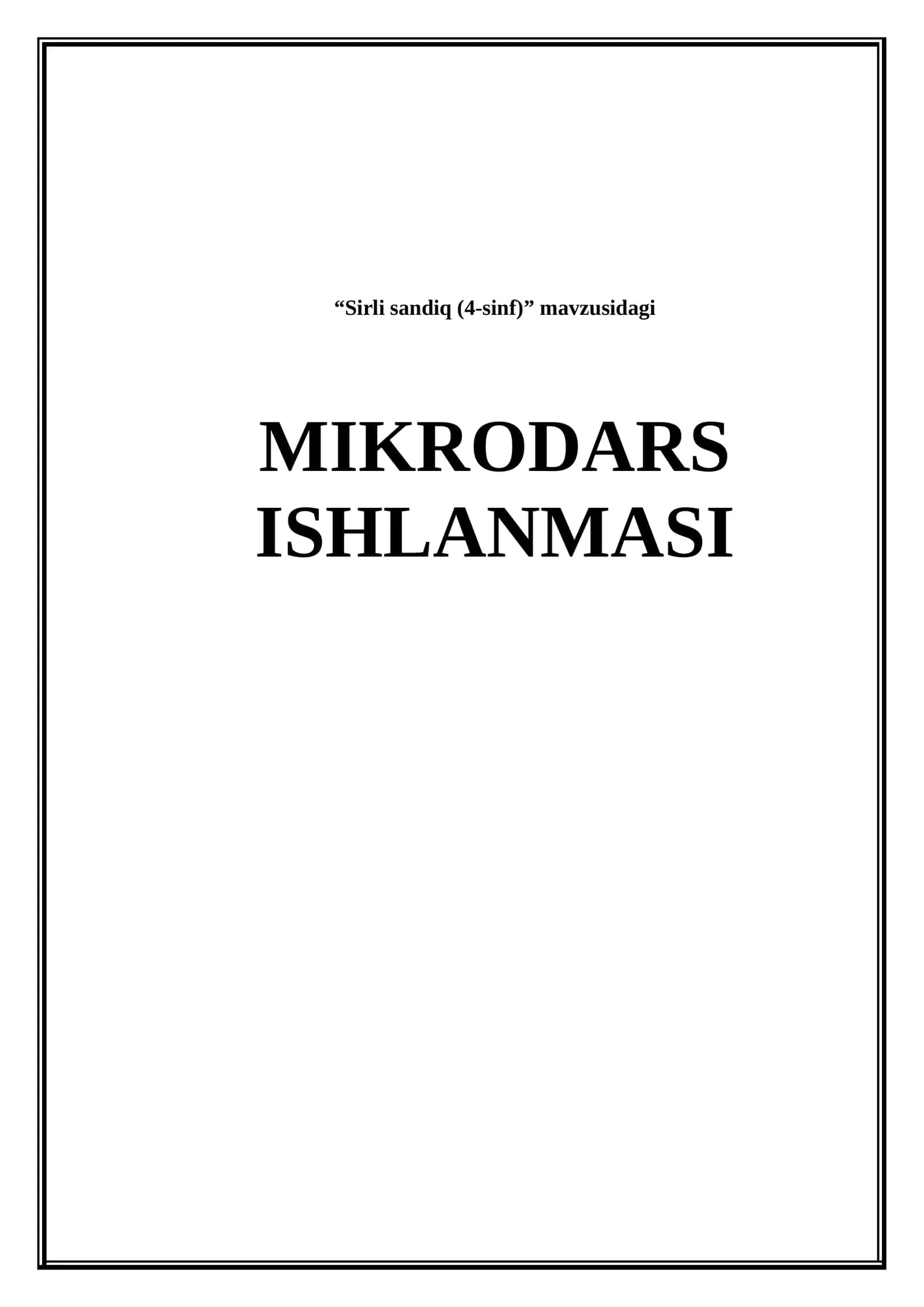 Sirli sandiq 1
