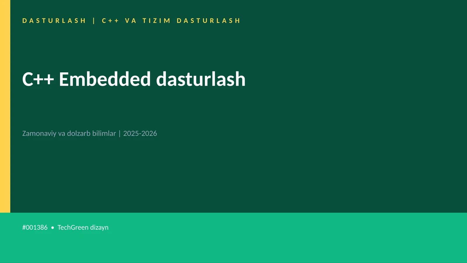 C++ Embedded dasturlash 1