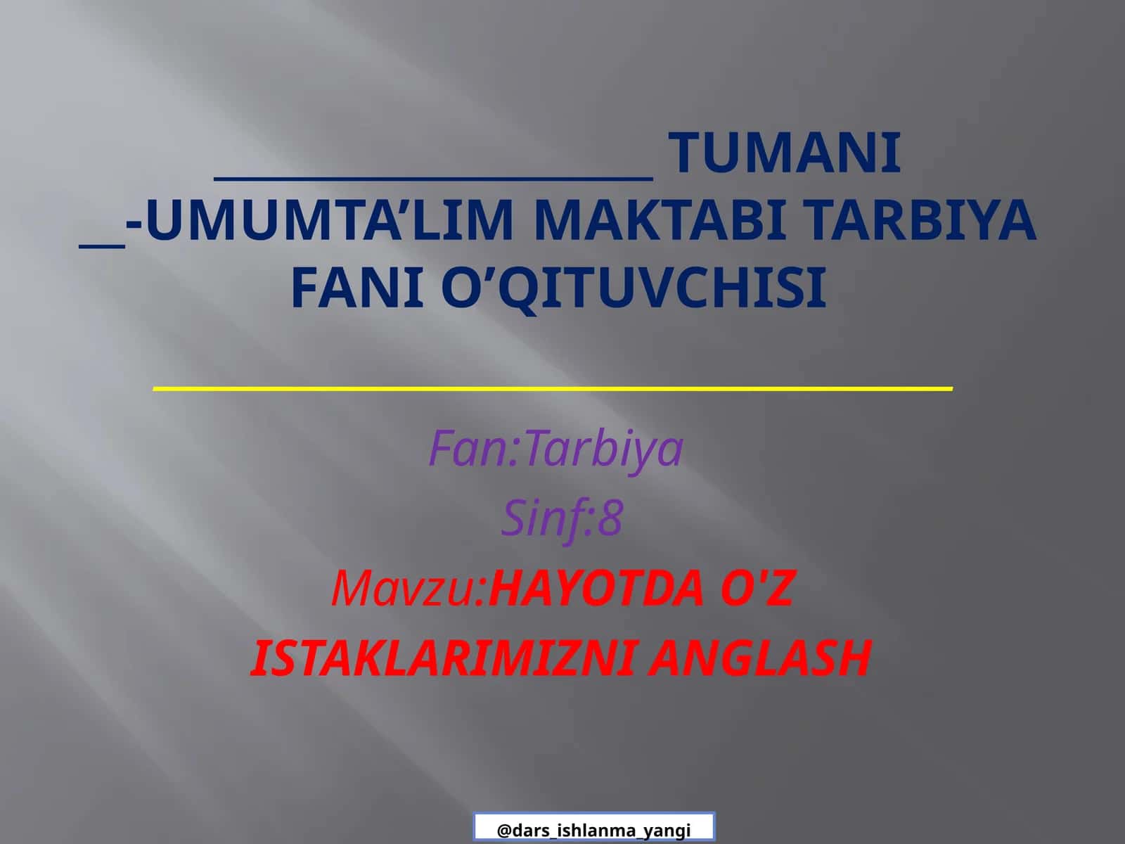 ISTAKLARIMIZNI ANGLASH 1