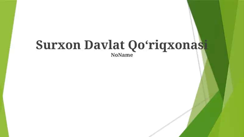 Surxon Davlat Qoʻriqxonasi 1