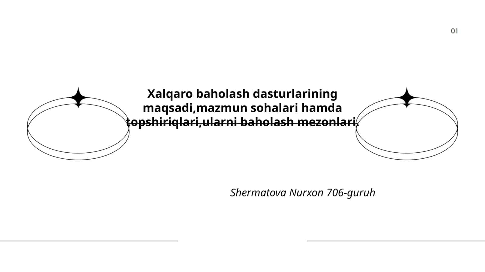 Xalqaro Baholash Dasturlari 1