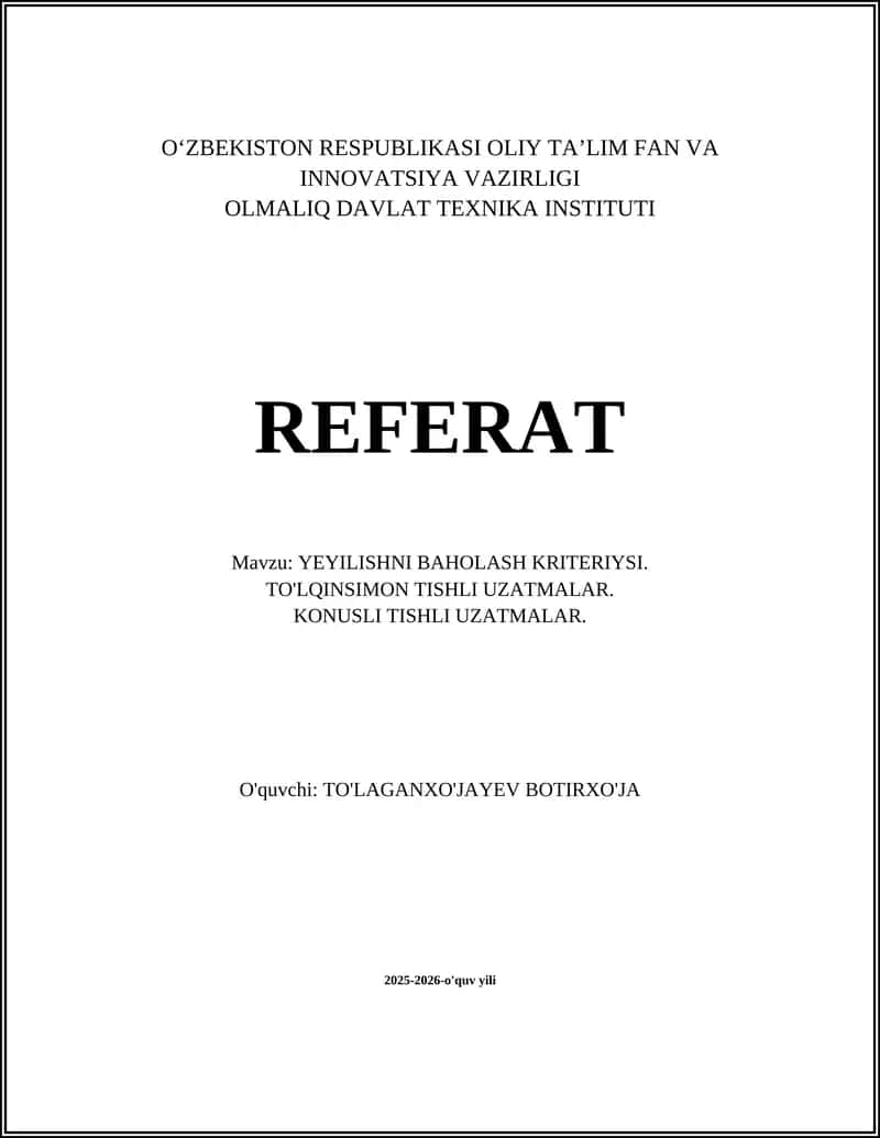 Tishli Uzatmalar 1