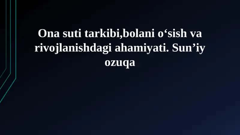 Ko'krak suti tarkibi 1