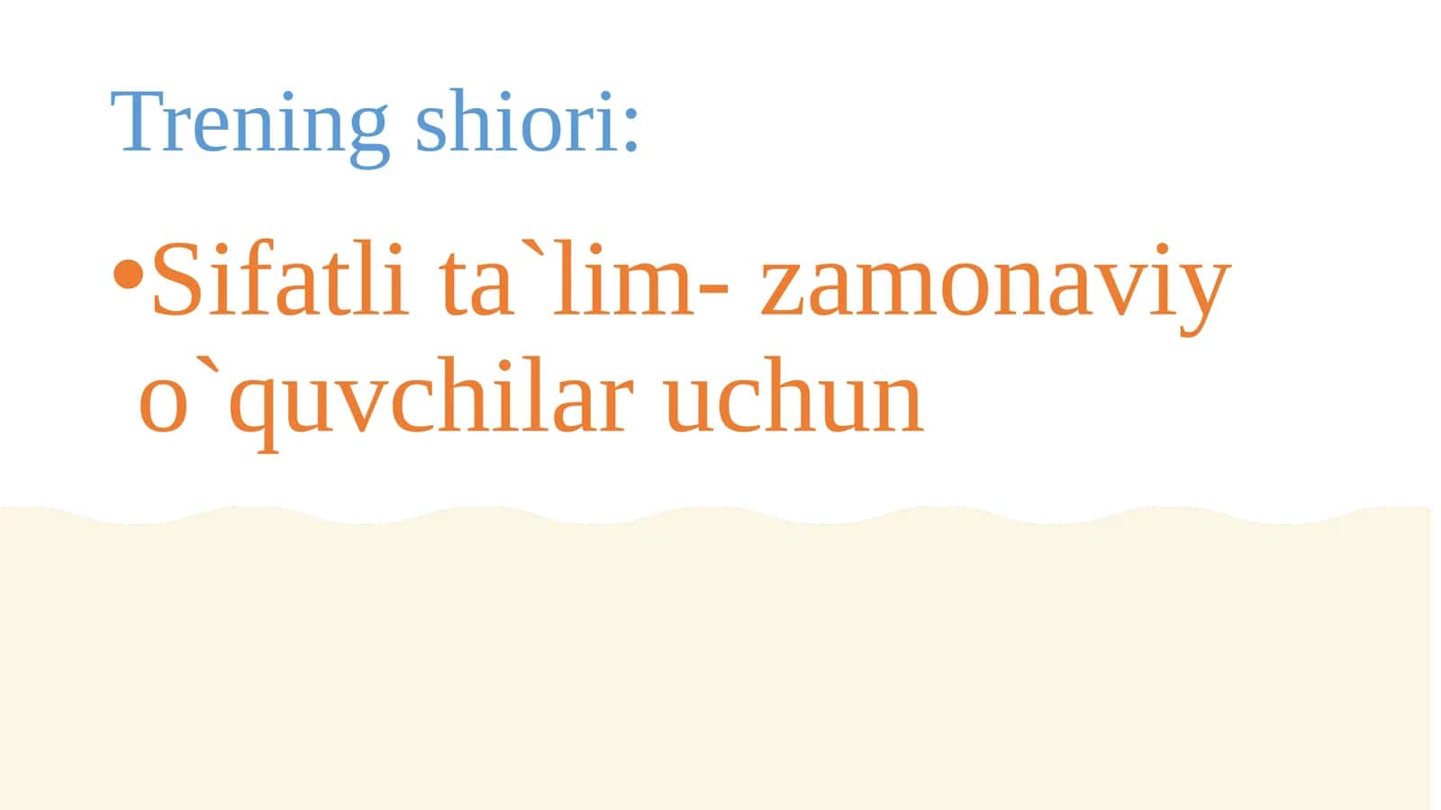 Treningshiori 1