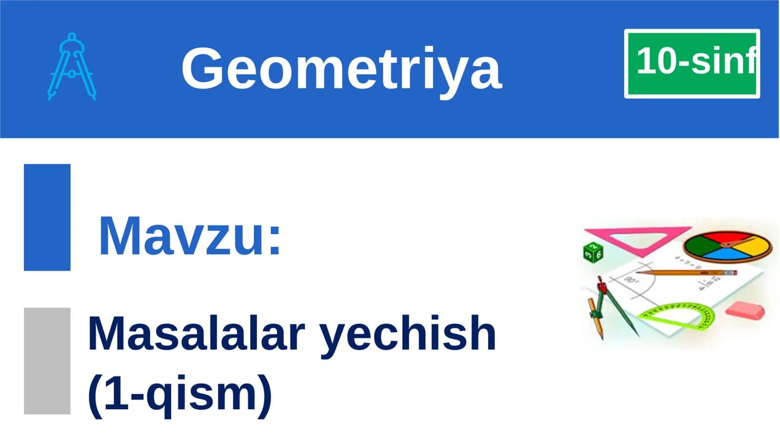 10-sinf Geometriya Masalalaryechish (1-qism) 1
