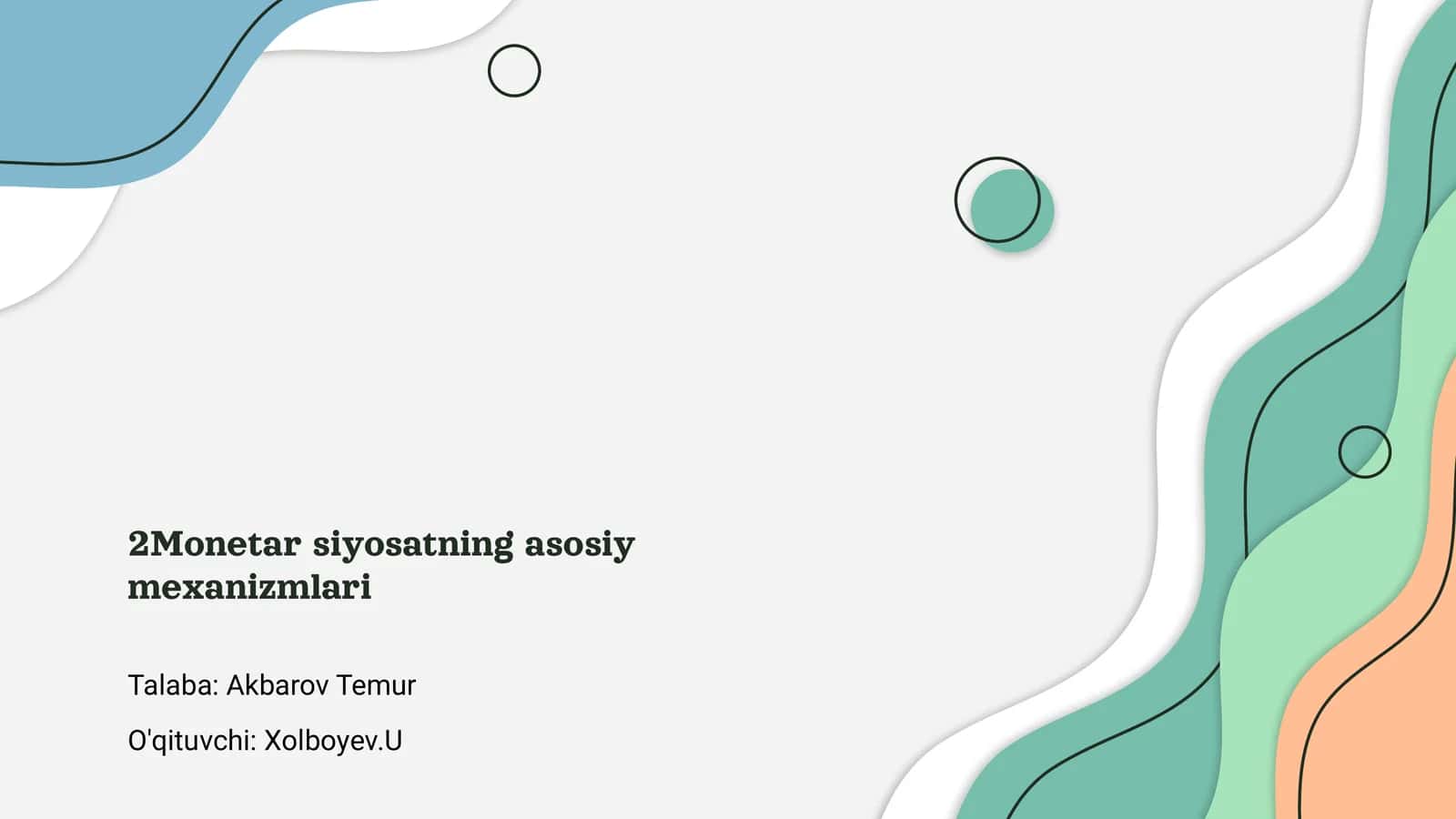 Monetar siyosatning asosiy mexanizmlari 1