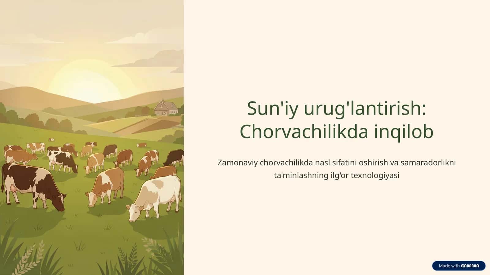 Sun'iy urug'lantirish: Chorvachilikda inqilob 1