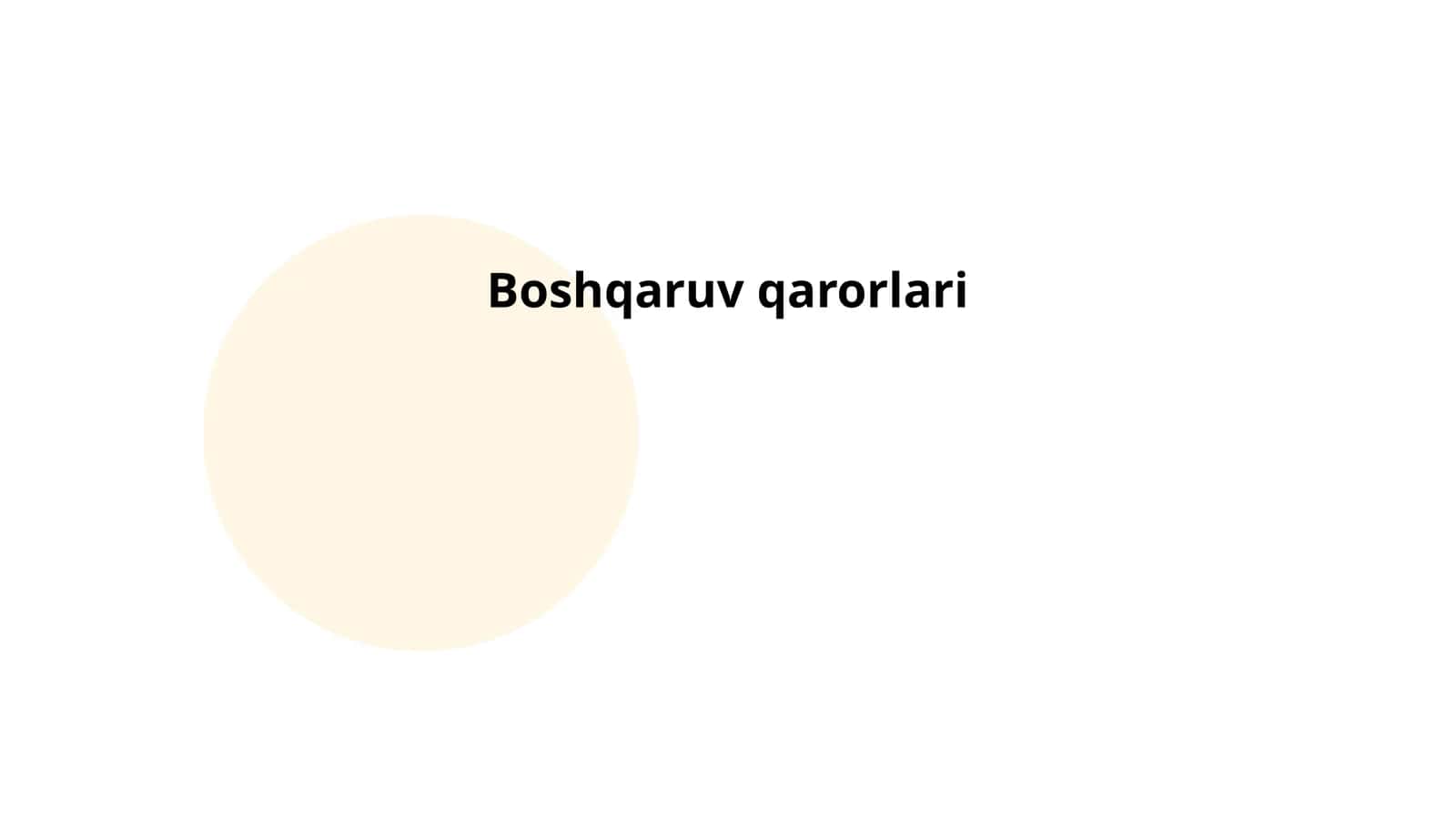 Boshqaruv qarorlari 1