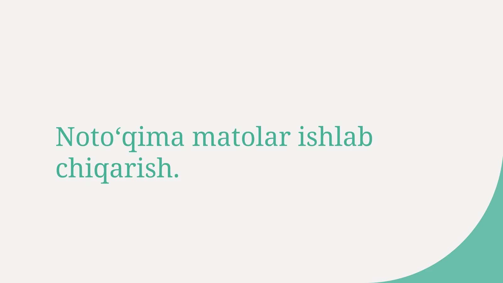 Noto‘qima matolar ishlab chiqarish 1