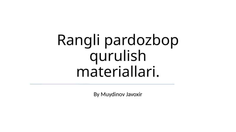 Rangli pardozbop qurulish materiallari 1