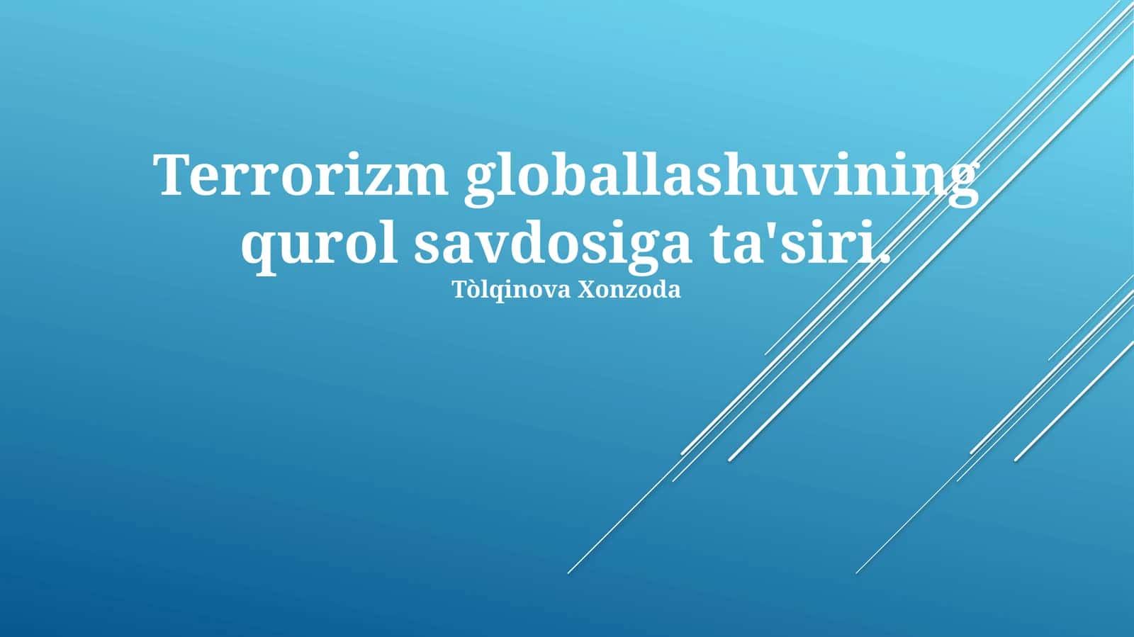 Global Qurol Savdosini Nazorat Qilish Muammolari 1