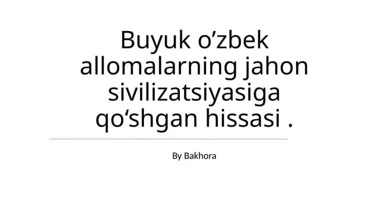 Sahih al-Buxoriy 1